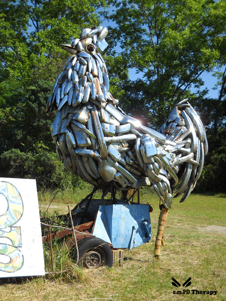 metal rooster