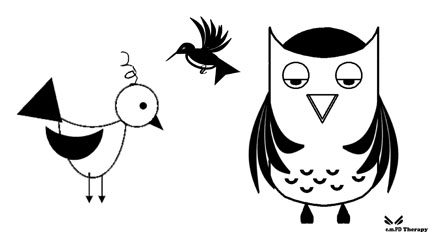 Lark, Owl, Hummingbird