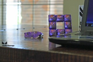 Chocolate frame with view