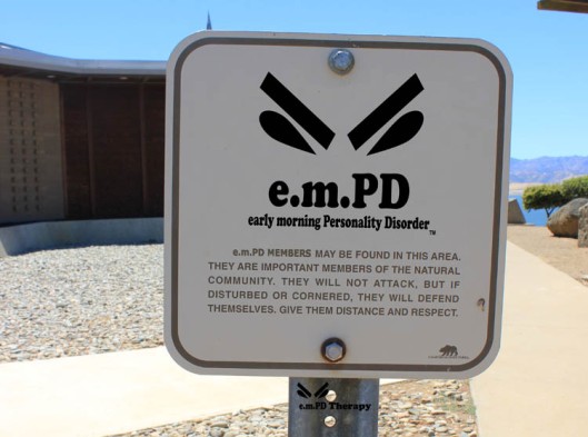 e.m.PD Warning Sign
